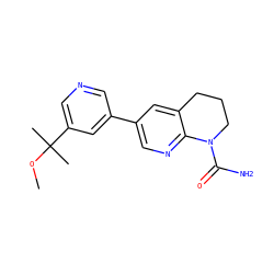 COC(C)(C)c1cncc(-c2cnc3c(c2)CCCN3C(N)=O)c1 ZINC001772632388