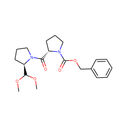 COC(OC)[C@H]1CCCN1C(=O)[C@@H]1CCCN1C(=O)OCc1ccccc1 ZINC000000577156