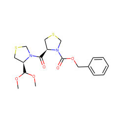 COC(OC)[C@H]1CSCN1C(=O)[C@H]1CSCN1C(=O)OCc1ccccc1 ZINC000000587126