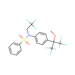 COC(c1ccc(N(CC(F)(F)F)S(=O)(=O)c2ccccc2)cc1)(C(F)(F)F)C(F)(F)F ZINC000103248832