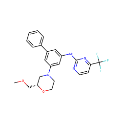 COC[C@@H]1CN(c2cc(Nc3nccc(C(F)(F)F)n3)cc(-c3ccccc3)c2)CCO1 ZINC001772615108
