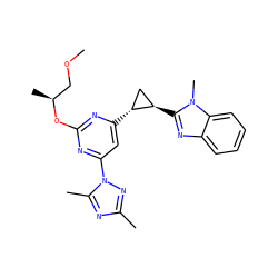 COC[C@H](C)Oc1nc([C@@H]2C[C@H]2c2nc3ccccc3n2C)cc(-n2nc(C)nc2C)n1 ZINC000205287345