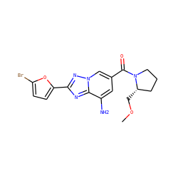 COC[C@H]1CCCN1C(=O)c1cc(N)c2nc(-c3ccc(Br)o3)nn2c1 ZINC000026974848