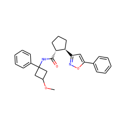 COC1CC(NC(=O)[C@@H]2CCC[C@H]2c2cc(-c3ccccc3)on2)(c2ccccc2)C1 ZINC000045245884