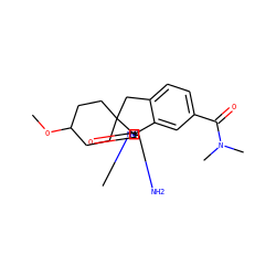 COC1CCC2(CC1)Cc1ccc(C(=O)N(C)C)cc1[C@]21N=C(N)N(C)C1=O ZINC000201240663