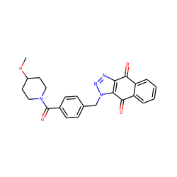COC1CCN(C(=O)c2ccc(Cn3nnc4c3C(=O)c3ccccc3C4=O)cc2)CC1 ZINC000473152441