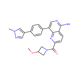 COC1CN(C(=O)c2ccc3c(N)ncc(-c4ccc(-c5cnn(C)c5)cc4)c3n2)C1 ZINC000653825408