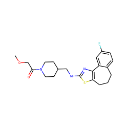 COCC(=O)N1CCC(CNc2nc3c(s2)CCCc2ccc(F)cc2-3)CC1 ZINC000026500293