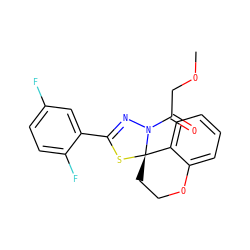 COCC(=O)N1N=C(c2cc(F)ccc2F)S[C@]12CCOc1ccccc12 ZINC000142144092