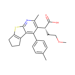 COCC[C@@H](C(=O)O)c1c(C)nc2sc3c(c2c1-c1ccc(C)cc1)CCC3 ZINC000113125608