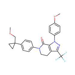 COCC1(c2ccc(N3CCc4c(C(F)(F)F)nn(-c5ccc(OC)cc5)c4C3=O)cc2)CC1 ZINC000038843634
