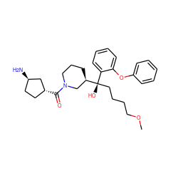 COCCCC[C@@](O)(c1ccccc1Oc1ccccc1)[C@@H]1CCCN(C(=O)[C@@H]2CC[C@@H](N)C2)C1 ZINC000072116513