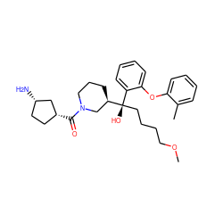 COCCCC[C@@](O)(c1ccccc1Oc1ccccc1C)[C@@H]1CCCN(C(=O)[C@@H]2CC[C@H](N)C2)C1 ZINC000072116356