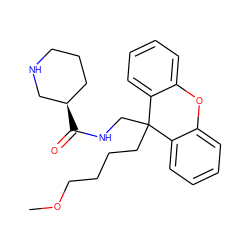 COCCCCC1(CNC(=O)[C@@H]2CCCNC2)c2ccccc2Oc2ccccc21 ZINC000095580782