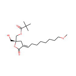 COCCCCCCC/C=C1\C[C@@](CO)(COC(=O)C(C)(C)C)OC1=O ZINC000045355877