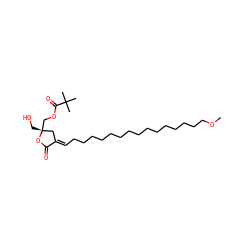 COCCCCCCCCCCCCCCC/C=C1\C[C@@](CO)(COC(=O)C(C)(C)C)OC1=O ZINC000045357493
