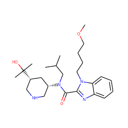 COCCCCn1c(C(=O)N(CC(C)C)[C@@H]2CNC[C@H](C(C)(C)O)C2)nc2ccccc21 ZINC000118334054