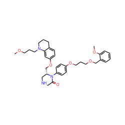COCCCN1CCCc2ccc(OC[C@H]3CNCC(=O)N3c3ccc(OCCCOCc4ccccc4OC)cc3)cc21 ZINC000014966557