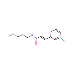 COCCCNC(=O)/C=C/c1cccc(Cl)c1 ZINC000002774424