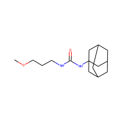 COCCCNC(=O)NC12CC3CC(CC(C3)C1)C2 ZINC000043467149