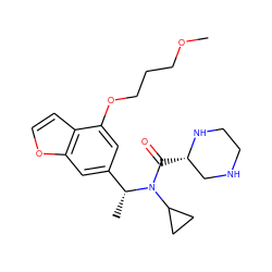 COCCCOc1cc([C@@H](C)N(C(=O)[C@H]2CNCCN2)C2CC2)cc2occc12 ZINC001772581013