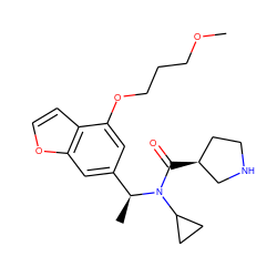 COCCCOc1cc([C@H](C)N(C(=O)[C@H]2CCNC2)C2CC2)cc2occc12 ZINC001772639374