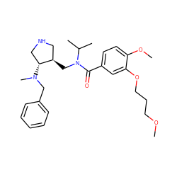 COCCCOc1cc(C(=O)N(C[C@@H]2CNC[C@H]2N(C)Cc2ccccc2)C(C)C)ccc1OC ZINC000144015832