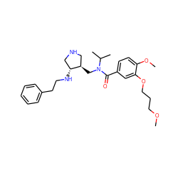 COCCCOc1cc(C(=O)N(C[C@@H]2CNC[C@H]2NCCc2ccccc2)C(C)C)ccc1OC ZINC000165977809
