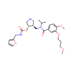COCCCOc1cc(C(=O)N(C[C@@H]2CNC[C@H]2OC(=O)NCc2ccco2)C(C)C)ccc1OC ZINC000168185801