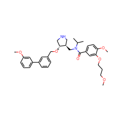 COCCCOc1cc(C(=O)N(C[C@@H]2CNC[C@H]2OCc2cccc(-c3cccc(OC)c3)c2)C(C)C)ccc1OC ZINC000299869061