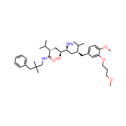 COCCCOc1cc(C[C@@H](C[C@H](N)[C@@H](O)C[C@H](C(=O)NCC(C)(C)Cc2ccccc2)C(C)C)C(C)C)ccc1OC ZINC000220154758