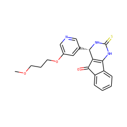 COCCCOc1cncc([C@@H]2NC(=S)NC3=C2C(=O)c2ccccc23)c1 ZINC000299826994