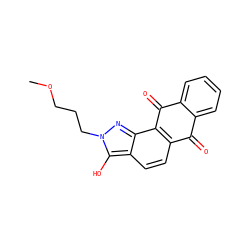 COCCCn1nc2c3c(ccc2c1O)C(=O)c1ccccc1C3=O ZINC000101509881