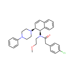 COCCN(C(=O)Cc1ccc(Cl)cc1)[C@@H]1c2ccccc2C=C[C@@H]1N1CCN(c2ccccc2)CC1 ZINC000040394131