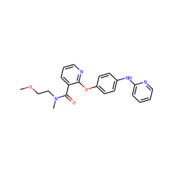 COCCN(C)C(=O)c1cccnc1Oc1ccc(Nc2ccccn2)cc1 ZINC000146525609