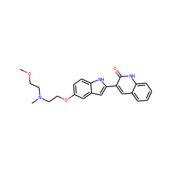 COCCN(C)CCOc1ccc2[nH]c(-c3cc4ccccc4[nH]c3=O)cc2c1 ZINC000001552928