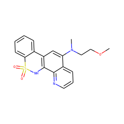 COCCN(C)c1cc2c(c3ncccc13)NS(=O)(=O)c1ccccc1-2 ZINC000205625105
