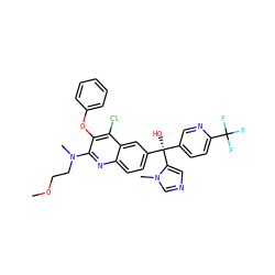 COCCN(C)c1nc2ccc([C@@](O)(c3ccc(C(F)(F)F)nc3)c3cncn3C)cc2c(Cl)c1Oc1ccccc1 ZINC000219704854