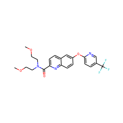 COCCN(CCOC)C(=O)c1ccc2cc(Oc3ccc(C(F)(F)F)cn3)ccc2n1 ZINC001772599390