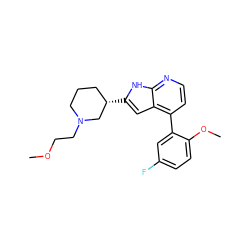 COCCN1CCC[C@H](c2cc3c(-c4cc(F)ccc4OC)ccnc3[nH]2)C1 ZINC000226066533