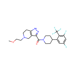 COCCN1CCc2[nH]nc(C(=O)N3CCC(c4cc(F)cc(F)c4C(F)(F)F)CC3)c2C1 ZINC001772577432