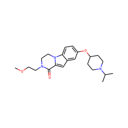 COCCN1CCn2c(cc3cc(OC4CCN(C(C)C)CC4)ccc32)C1=O ZINC000064528386