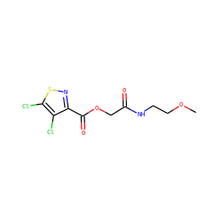 COCCNC(=O)COC(=O)c1nsc(Cl)c1Cl ZINC000004388381