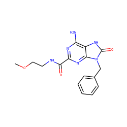 COCCNC(=O)c1nc(N)c2[nH]c(=O)n(Cc3ccccc3)c2n1 ZINC000036520199
