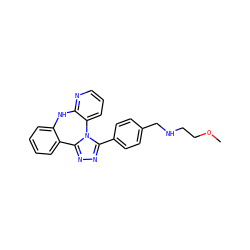 COCCNCc1ccc(-c2nnc3n2-c2cccnc2Nc2ccccc2-3)cc1 ZINC000096174003