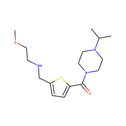 COCCNCc1ccc(C(=O)N2CCN(C(C)C)CC2)s1 ZINC000035875905