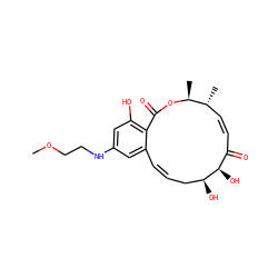 COCCNc1cc(O)c2c(c1)/C=C/C[C@H](O)[C@H](O)C(=O)/C=C\[C@@H](C)[C@H](C)OC2=O ZINC000201700905