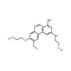 COCCNc1cc2c(cnc3cc(OCCOC)c(OC)cc32)c(N)n1 ZINC000045260265