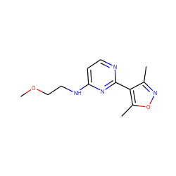 COCCNc1ccnc(-c2c(C)noc2C)n1 ZINC000004267276