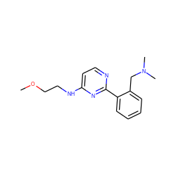 COCCNc1ccnc(-c2ccccc2CN(C)C)n1 ZINC000004267970